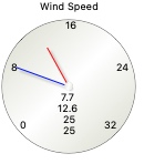 Wind speed gauge